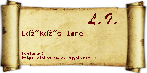 Lökös Imre névjegykártya