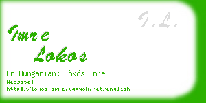 imre lokos business card